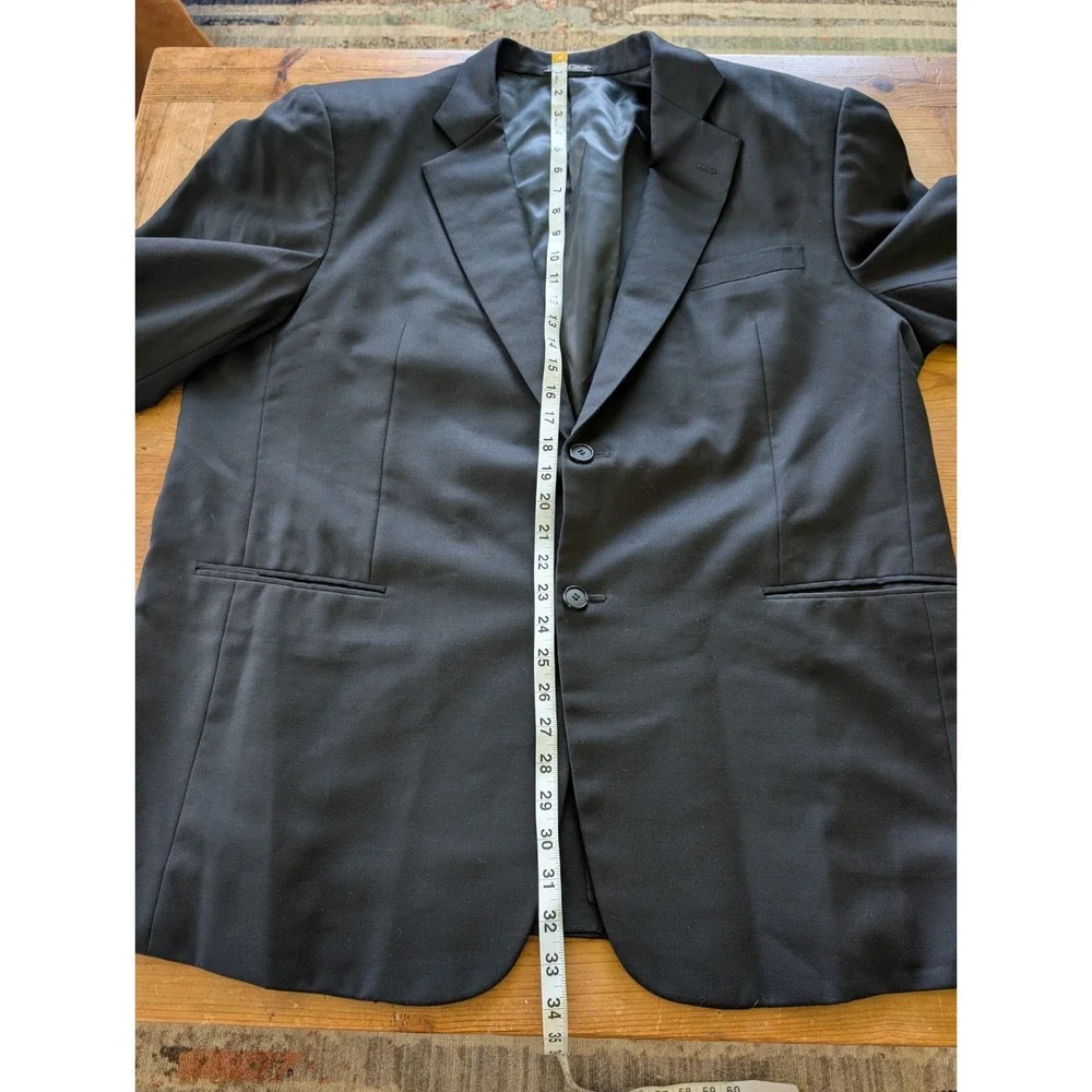 Hilton Mens Black Suit Made In Italy